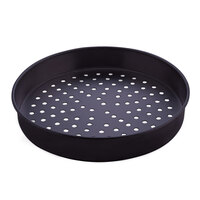 American Metalcraft PHC4016 16" x 1" Perforated Hard Coat Anodized Aluminum Straight Sided Pizza Pan