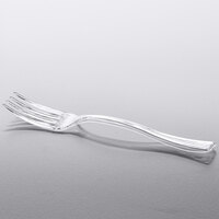 Visions 4 inch Clear Plastic Tasting Fork - 50/Pack