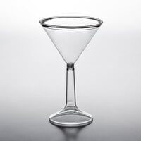 Visions 5.5 oz. Heavy Weight Clear Plastic 2-Piece Martini Cup - 12/Pack