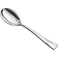 Visions 4 inch Silver Plastic Tasting Spoon - 50/Pack