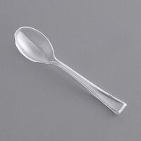Visions 4" Clear Plastic Tasting Spoon - 50/Pack