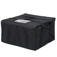 Choice Insulated Deli Tray / Party Platter Bag, Black Nylon, 20" x 20" x 12" - Holds (3) 20" Deli Trays
