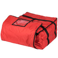 ServIt Insulated Pizza Delivery Bag, Red Soft-Sided Heavy-Duty Nylon, 20" x 20" x 12" - Holds Up To (6) 16", (5) 18", or (4) 20" Pizza Boxes