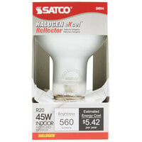 Satco S4514 45 Watt Warm White Frosted Halogen Flood Lamp Light Bulb - 120V (R20)