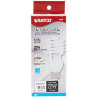 Satco S7228 23 Watt (100 Watt Equivalent) Cool White Compact Fluorescent Light Bulb - 120V (T2)