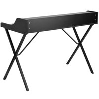 Flash Furniture NAN-2124-GG Black Laminate Computer Desk with Top Shelf - 47 inch x 24 inch x 35 inch
