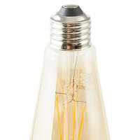 Satco S9579 6.5 Watt (60 Watt Equivalent) Transparent Amber LED Light Bulb - 120V (ST19)