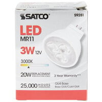 Satco S9281 3 Watt (20 Watt Equivalent) Warm White Narrow Flood LED Light Bulb - 12V (MR11)