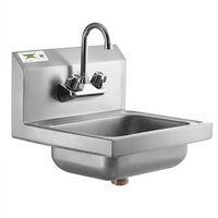Regency 17" x 15" Wall Mounted Hand Sink with Gooseneck Faucet