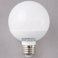 Satco S9200 6 Watt (40 Watt Equivalent) Frosted Warm White LED Globe Light Bulb - 120V (G25)