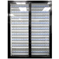 Styleline CL3080-LT Classic Plus 30 inch x 80 inch Walk-In Freezer Merchandiser Doors with Shelving - Satin Black, Left Hinge - 2/Set