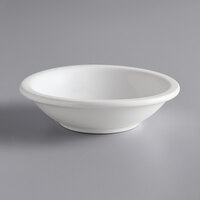 Acopa 5 oz. Bright White Rolled Edge Stoneware Fruit Bowl / Monkey Dish - 36/Case