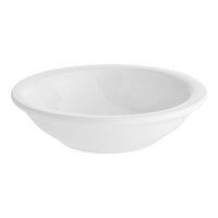 Acopa 5 oz. Bright White Rolled Edge Stoneware Fruit Bowl / Monkey Dish - 36/Case