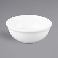 Acopa 10 oz. Bright White Rolled Edge Stoneware Nappie Bowl - 36/Case