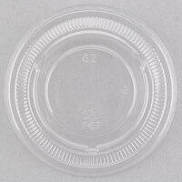 Choice PET Plastic Lid for 1.5 to 2.5 oz. Souffle Cup / Portion Cup - 2500/Case