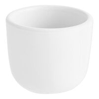 Acopa 4.5 oz. Bright White Rolled Edge Chinese Asian Stoneware Tea Cup - 36/Case