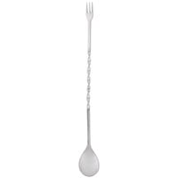 Tablecraft H503K 12 inch Bar Mixing Spoon with Fork