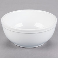 Acopa 13 oz. Bright White Rolled Edge Stoneware Nappie Bowl - 36/Case