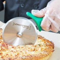 Dexter-Russell 18023G 4 inch Sani-Safe Green Handle Pizza Cutter