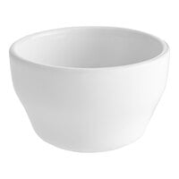 Acopa 6 oz. Bright White Rolled Edge Stoneware Bouillon Cup - 36/Case