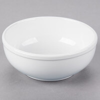 Acopa 15 oz. Bright White Rolled Edge Stoneware Nappie Bowl - 36/Case