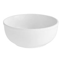 Acopa 15 oz. Bright White Rolled Edge Stoneware Nappie Bowl - 36/Case