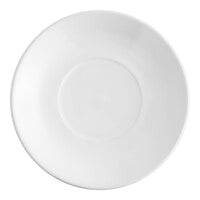 Acopa 6" Bright White Rolled Edge Stoneware Saucer - 36/Case