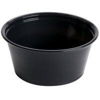 Dart Conex Complements 325PCBLK 3.25 oz. Black Plastic Souffle / Portion Cup - 2500/Case
