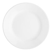 Acopa 6 1/4" Bright White Wide Rim Rolled Edge Stoneware Plate - 36/Case