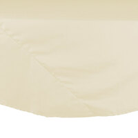 90" Round Ivory Hemmed 65/35 Poly/Cotton BlendCloth Table Cover