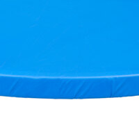 Creative Converting 37242 Stay Put Royal Blue 60 inch Round Plastic Tablecloth with Elastic
