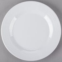 GET PT-9-MN-W Minski 9" White Melamine Textured Rim Plate - 12/Pack