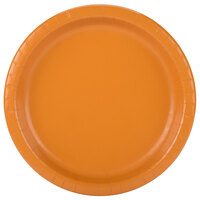 Creative Converting 323393 10" Pumpkin Spice Orange Round Paper Plate - 240/Case