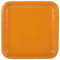 Creative Converting 323388 9" Pumpkin Spice Orange Square Paper Plate - 180/Case