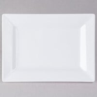 Elite Global Solutions D557RC Vogue 7" x 5 1/2" White Rectangular Melamine Plate - 6/Case