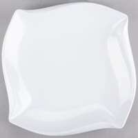 Elite Global Solutions D2510 Ming 10 1/4" White Irregular Square Melamine Platter - 6/Case