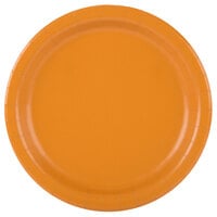 Creative Converting 323380 7" Pumpkin Spice Orange Round Paper Plate - 240/Case