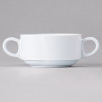 Elite Global Solutions DC418 Simplicity 10.2 oz. White Two Handle Melamine Cup - 6/Case