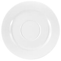 Elite Global Solutions D60 Simplicity 5 3/4" White Melamine Coffee Saucer - 6/Case
