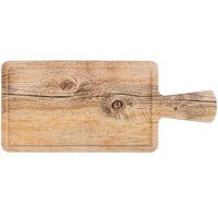 Elite Global Solutions M127RCFP Fo Bwa Rectangular Faux Driftwood Serving Board with Full Pocket and Handle - 12" x 7"