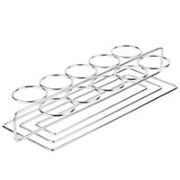 Clipper Mill by GET 4-82010 Stainless Steel 10 Round Compartment Dessert Caddy - 11 3/4 inch x 3 1/4 inch x 1 1/4 inch