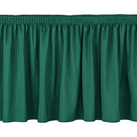 National Public Seating SS8-36 Green Shirred Stage Skirt for 8 inch Stage - 7 inch x 36 inch
