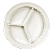 Thunder Group NS701W Thunder Group Nustone Melamine 3 Compartment Deep Serving Plate 8 3/4 inch - 12/Pack