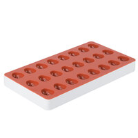 Matfer Bourgeat 339011 Red Silicone 24 Compartment Fruit Jelly Flexible Half Strawberry Mold