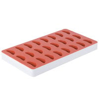 Matfer Bourgeat 339010 Red Silicone 24 Compartment Fruit Jelly Flexible Tangerine Slice Mold