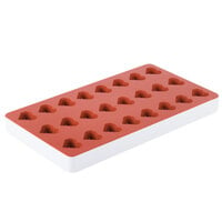 Matfer Bourgeat 339016 Red Silicone 24 Compartment Fruit Jelly Flexible Heart Mold