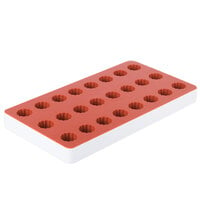 Matfer Bourgeat 339013 Red Silicone 24 Compartment Fruit Jelly Flexible Raspberry Mold