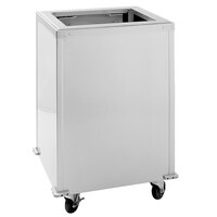 Delfield T-1216 Enclosed Mobile One Stack Tray Dispenser for 12" x 16" Trays