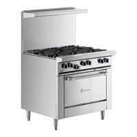 Garland G36-6R Natural Gas 6 Burner 36 inch Range with Standard Oven - 236,000 BTU