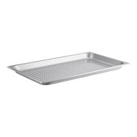 Choice Full Size 1 1/4" Deep Anti-Jam Perforated Stainless Steel Steam Table / Hotel Pan - 24 Gauge